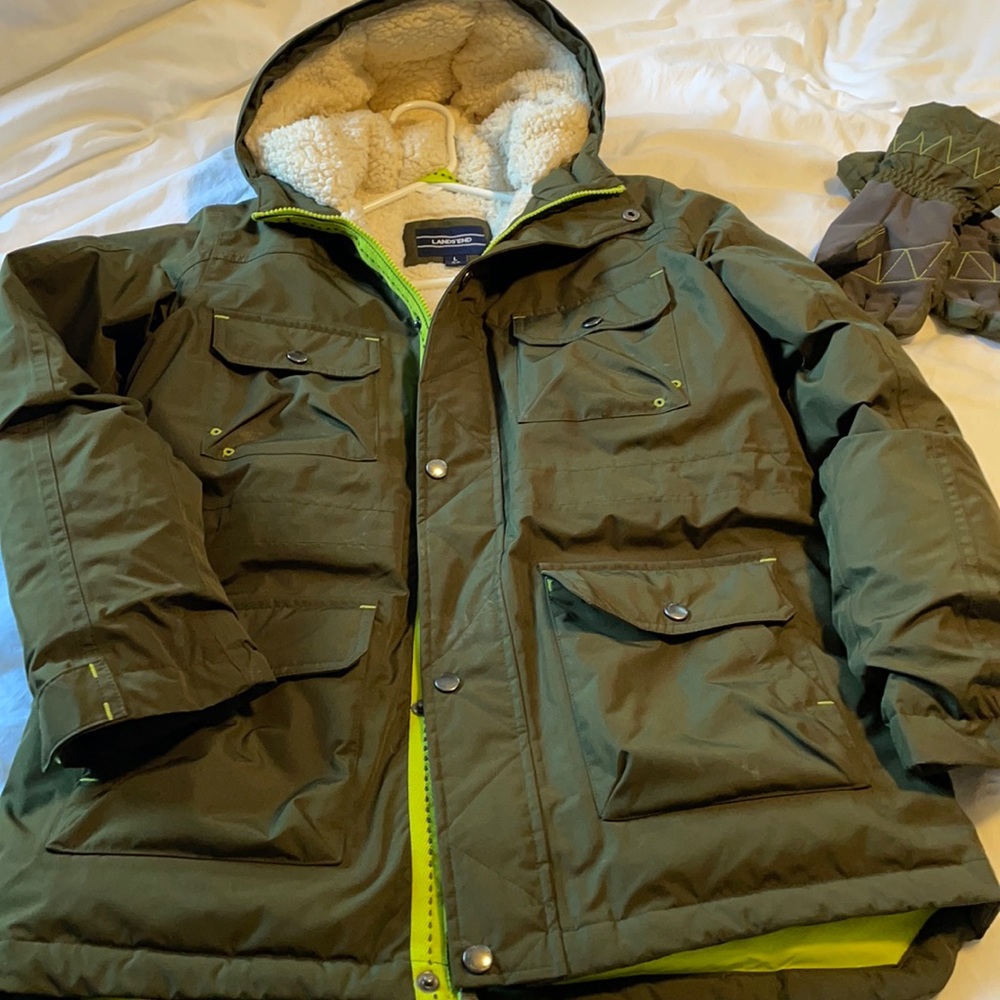 Boy’s Warm Waterproof Winter Coat- Gloves sold separately